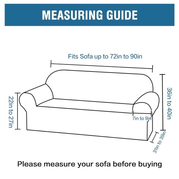 Red Stretch Velvet Sofa Couch Cover with Non Slip Elastic Bottom 72”-90” - Picture 3 of 5